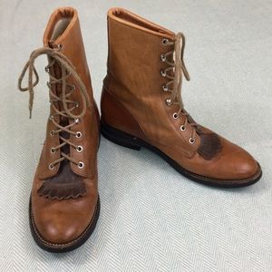 Vintage cowtown Mexican Outdoor Leather Workboots